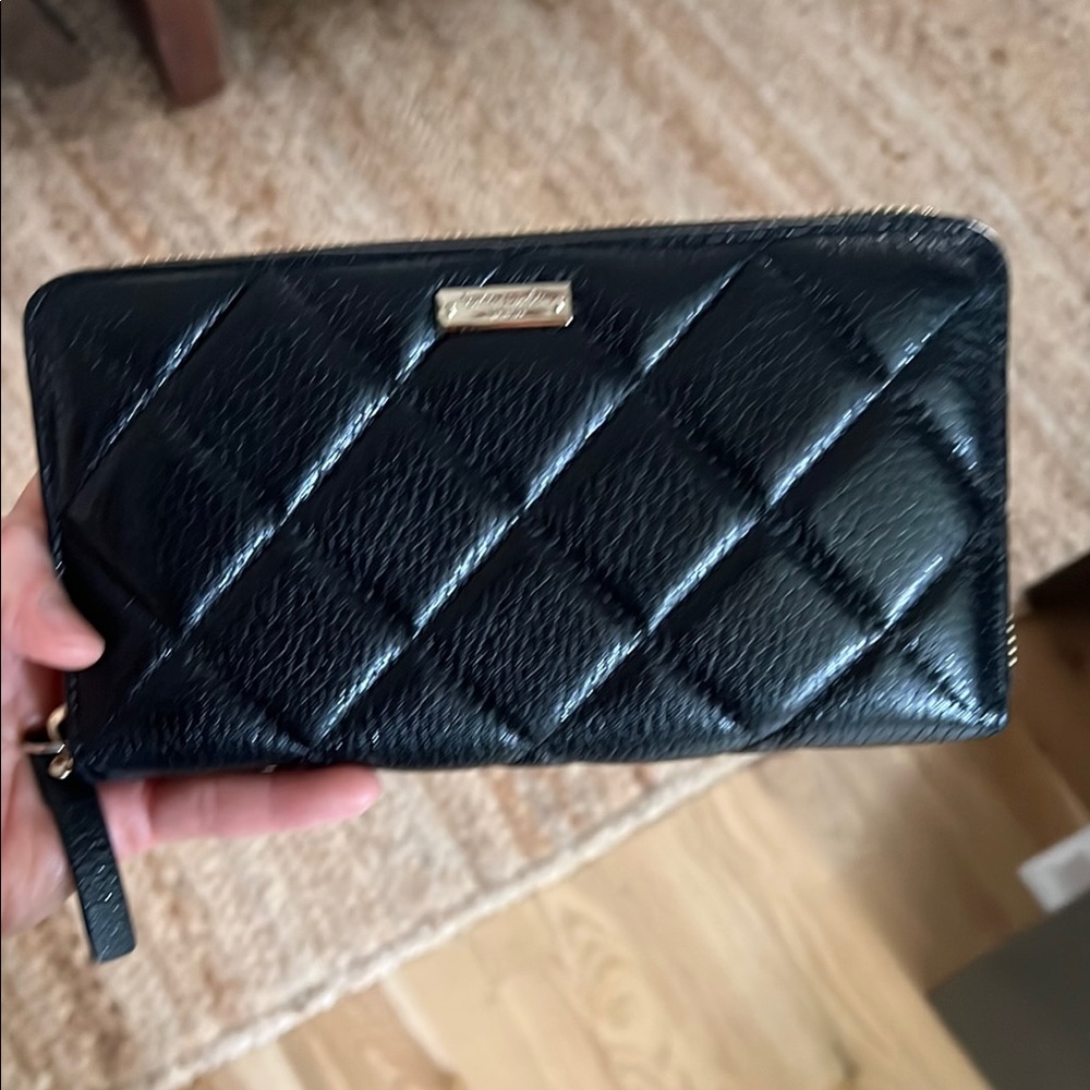 Kate Spade Black Quilted Leather Wallet